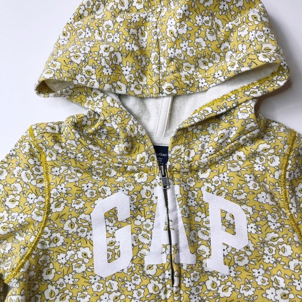 Gap Girls Floral Logo Hooded Sweatshirt 18-24M - Picture 5 of 5